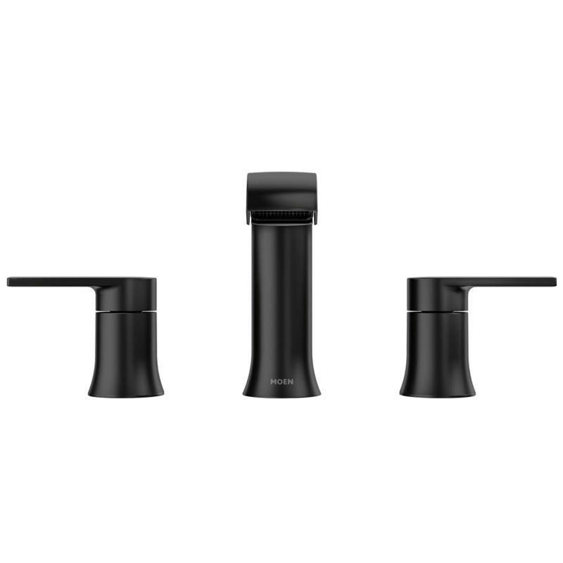 Moen Genta Matte Black Bathroom Faucet 8-16 in.