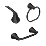 Moen Lindor Matte Black Bathroom Hardware Kit 18 in. L Zinc