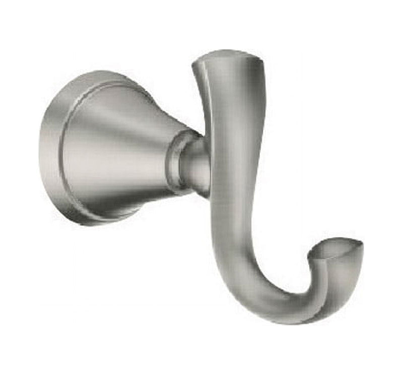 Moen Medium Brushed Nickel Metal 2-5/8 in. L Rope/Tarp Hook 20 lb 1 pk