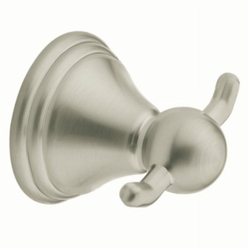 Moen Preston 2.25 in. H X 2.5 in. W X 2.375 in. L Brushed Nickel Robe Hook