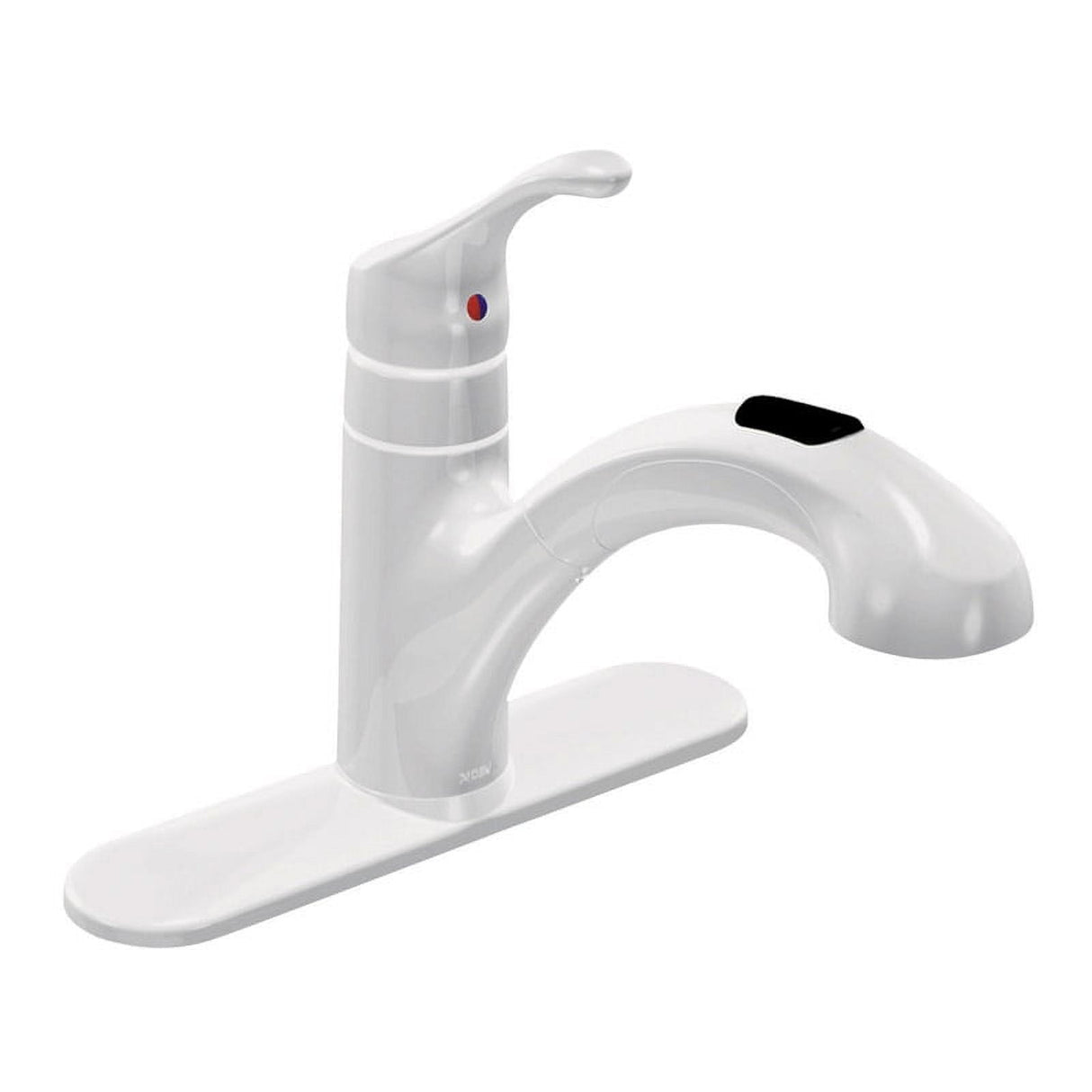 Moen Renzo One Handle White Pull-Out Kitchen Faucet