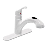 Moen Renzo One Handle White Pull-Out Kitchen Faucet