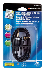 Monster Just Hook It Up 3 ft. L Stereo Plug Cable 3.5 mm
