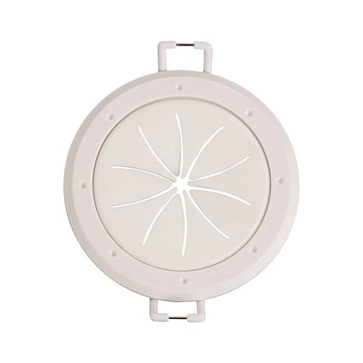 Monster Just Hook It Up White 1 gang Plastic Spring Lock Cable Pass Wall Plate 2 pk