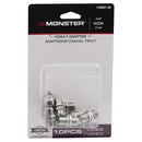 Monster Just Hook It Up Double Female Coax F Adapter 75 ohm 900 MHz 10 pk