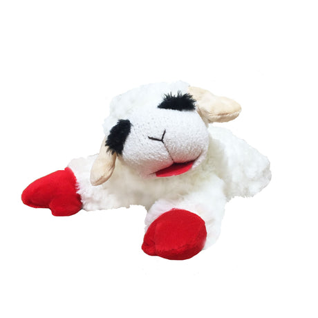 Multipet Lamb Chop Multicolored Plush Dog Toy Large 1 pk