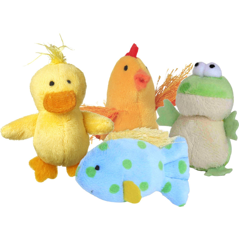 Multipet Look Who's Talking Assorted Animal Cat Toy 3 in. 1 pk