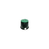 NDS 12-13/16 in. W X 10-7/16 in. H Round Valve Box with Overlapping Cover Black/Green