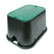 NDS 16 in. W X 12-1/4 in. H Rectangular Valve Box with Overlapping Cover Black/Green