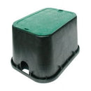 NDS 16 in. W X 12-1/4 in. H Rectangular Valve Box with Overlapping Cover Black/Green