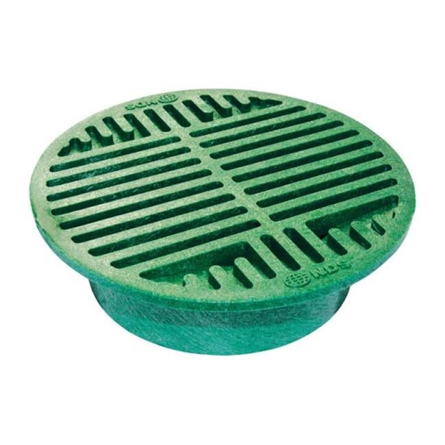 NDS 8 in. Green Round Polyolefin Drain Grate