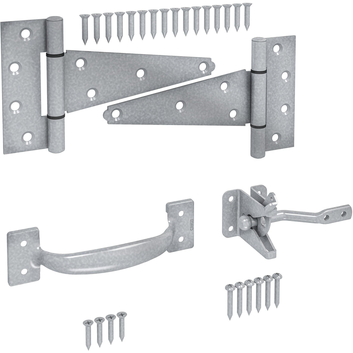 National Hardware Galvanized Silver Steel T-Hinge Gate Kit 1 pk