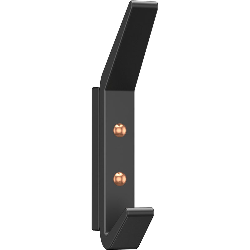 National Hardware Reed Matte Black Black Aluminum 4-3/4 in. L Hook 25 lb 1 pk