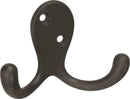 National Hardware Oil Rubbed Bronze Black Zinc 3 in. L Double Hook 35 lb 1 pk