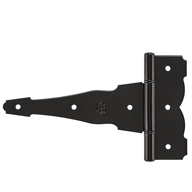 National Hardware 5.5 in. W X 8 in. L Black Steel Ornamental T Hinge 1 pk