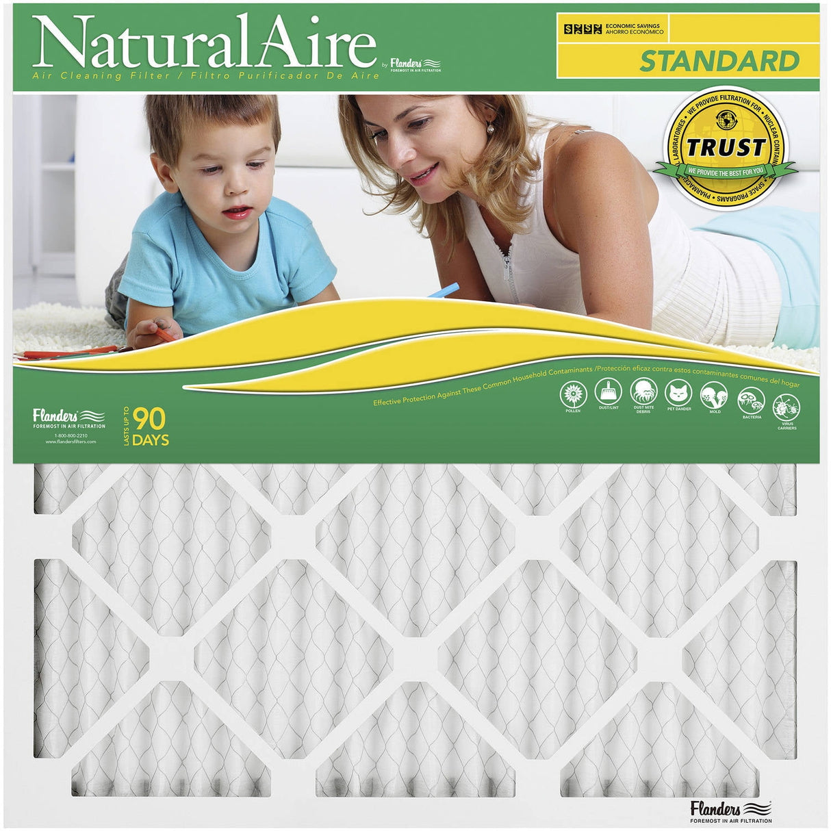 NaturalAire 20 in. W X 24 in. H X 1 in. D Synthetic 8 MERV Pleated Air Filter 1 pk