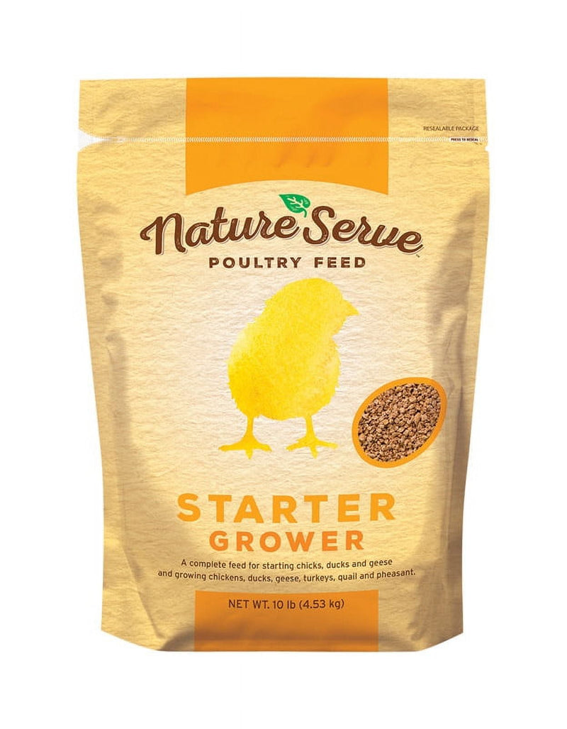 NatureServe Non-Medicated Grower/Starter Feed Crumble For Poultry 10 lb