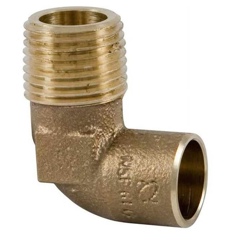 NIBCO 3/4 in. Sweat X 3/4 in. D MPT Brass 90 Degree Elbow 1 pk