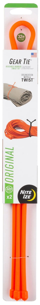 Nite Ize Gear Tie 32 in. L Orange Twist Ties 2 pk