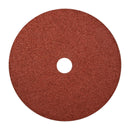 Norton 7 in. Aluminum Oxide Center Mount F226/F240 Fiber Disc 24 Grit Extra Coarse 25 pk