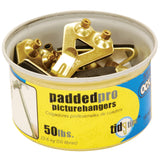 OOK Brass-Plated Padded Picture Hanger 50 lb 10 pk