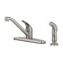 OakBrook Essentials One Handle Brushed Nickel Kitchen Faucet Side Sprayer Included