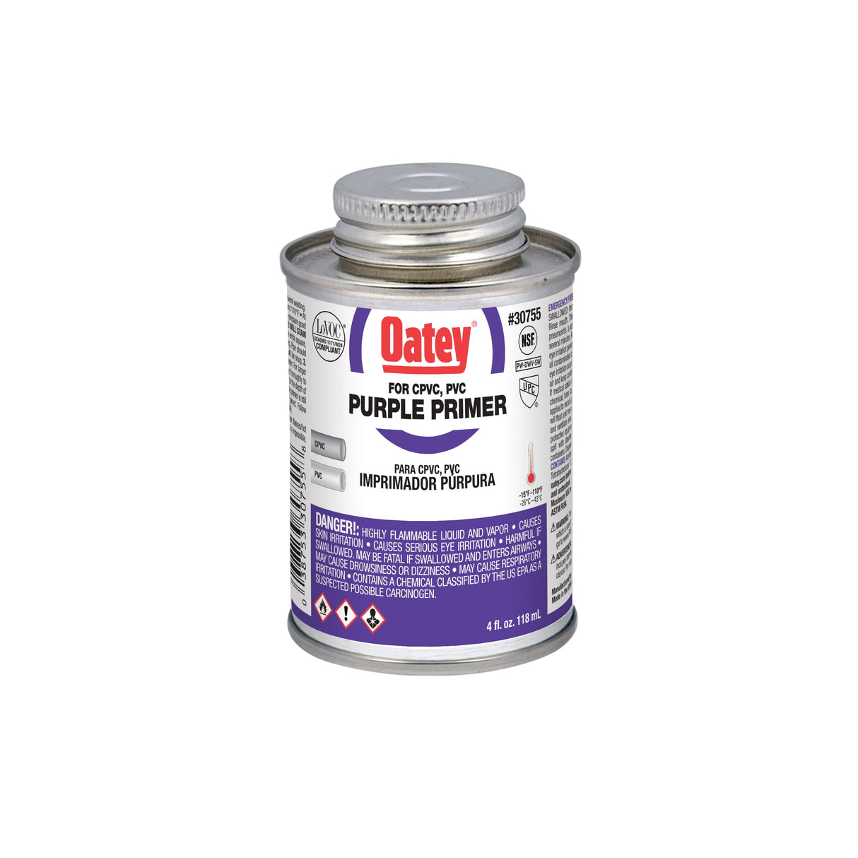 Oatey Purple Primer For CPVC/PVC 4 oz