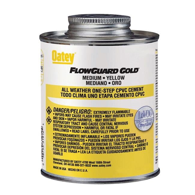 Oatey FlowGuard Gold Yellow All Weather Cement For CPVC 8 oz
