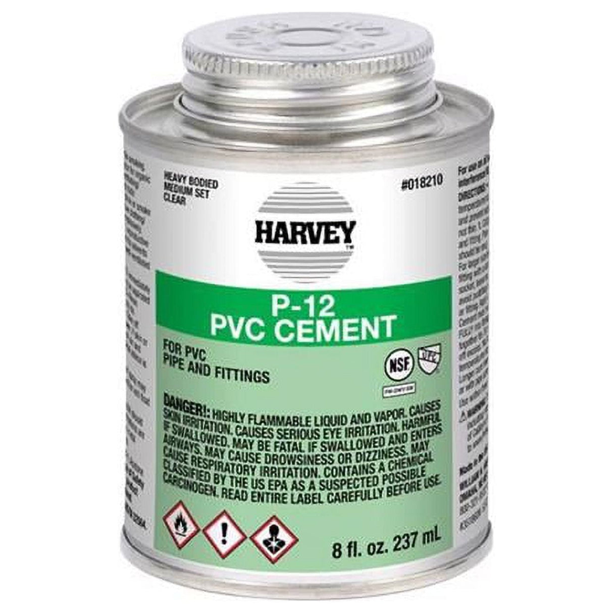 Oatey Clear Cement For PVC 8 oz