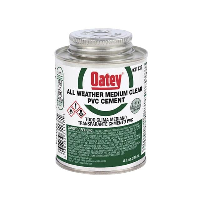 Oatey Clear All Weather Cement For PVC 8 oz