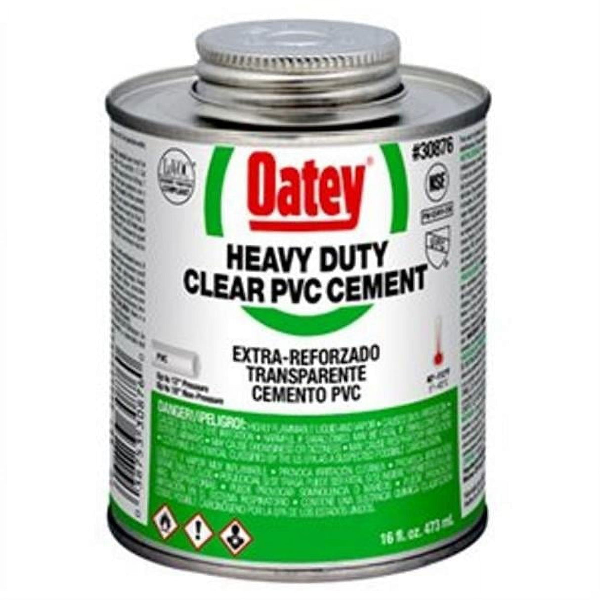 Oatey Clear Cement For PVC 16 oz