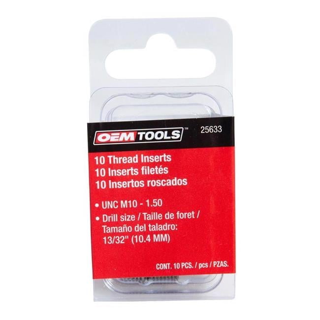 OEMTOOLS Stainless Steel Non Locking Helical Thread Insert M10-1.5