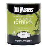 Old Masters Ascend Exterior Satin Clear Water-Based Finish 1 qt