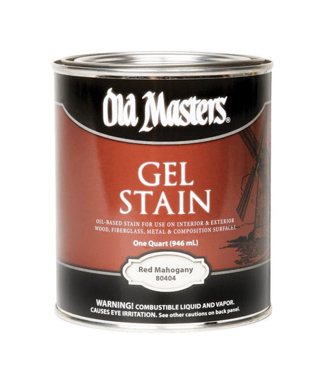 Old Masters Semi-Transparent Red Mahogany Oil-Based Alkyd Gel Stain 1 qt