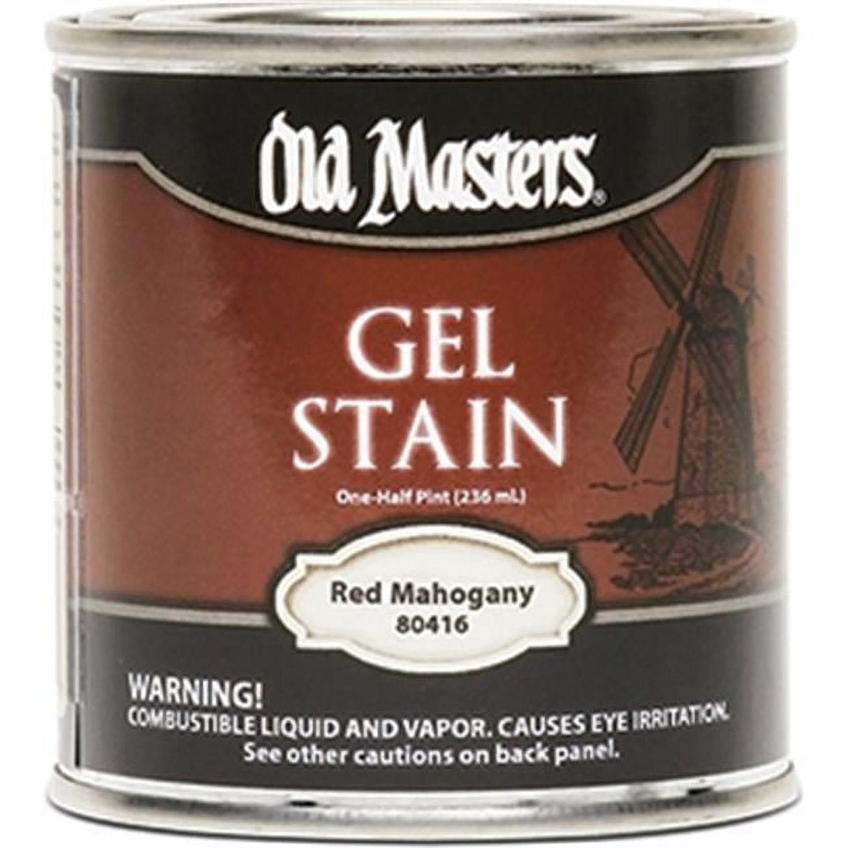 Old Masters Semi-Transparent Red Mahogany Oil-Based Alkyd Gel Stain 0.5 pt