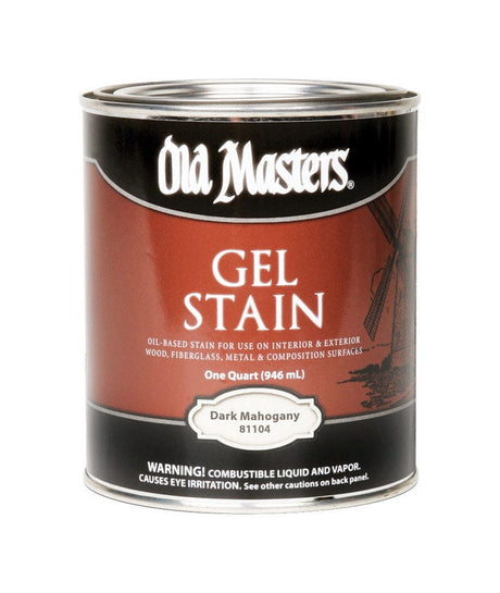 Old Masters Semi-Transparent Dark Mahogany Oil-Based Alkyd Gel Stain 1 qt