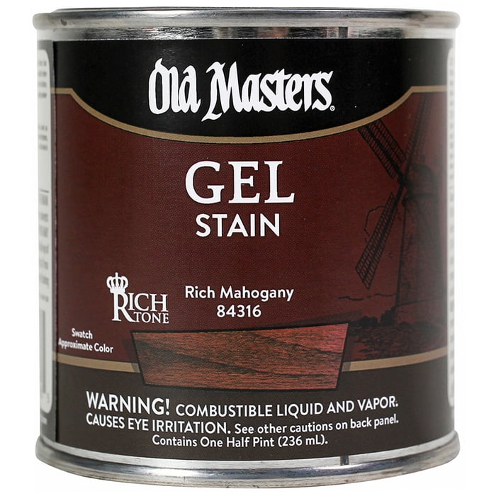 Old Masters Semi-Transparent Rich Mahogany Oil-Based Alkyd Gel Stain 0.5 pt