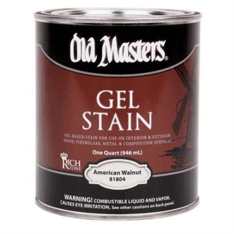 Old Masters Semi-Transparent American Walnut Oil-Based Alkyd Gel Stain 0.5 pt