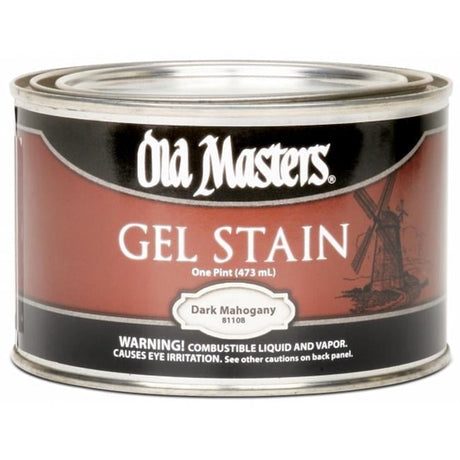 Old Masters Semi-Transparent Dark Mahogany Oil-Based Alkyd Gel Stain 1 pt