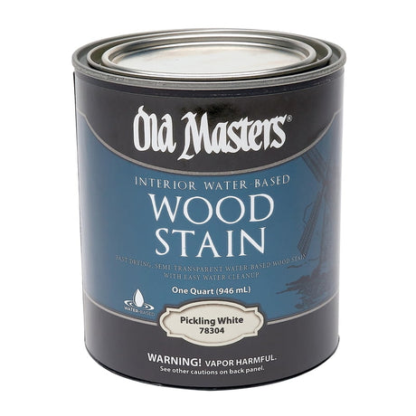 Old Masters Semi-Transparent Pickling White Water-Based Latex Wood Stain 1 qt