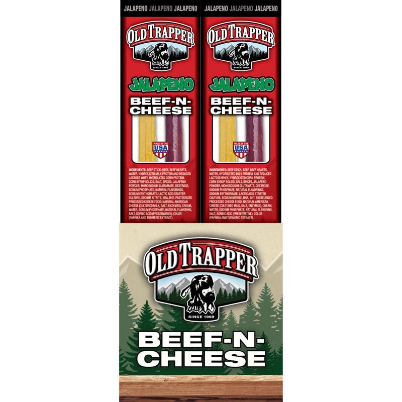 Old Trapper Jalapeno Beef Stick and Cheese 1.3 oz Boxed