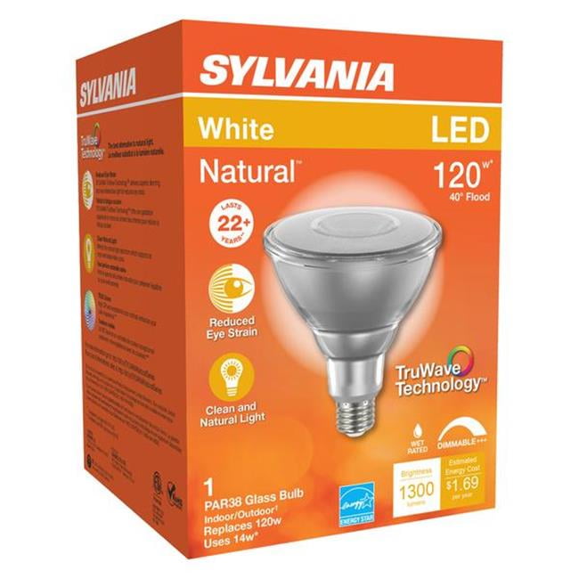 Sylvania Natural PAR38 E26 (Medium) LED Floodlight Bulb Daylight 90 Watt Equivalence 1 pk