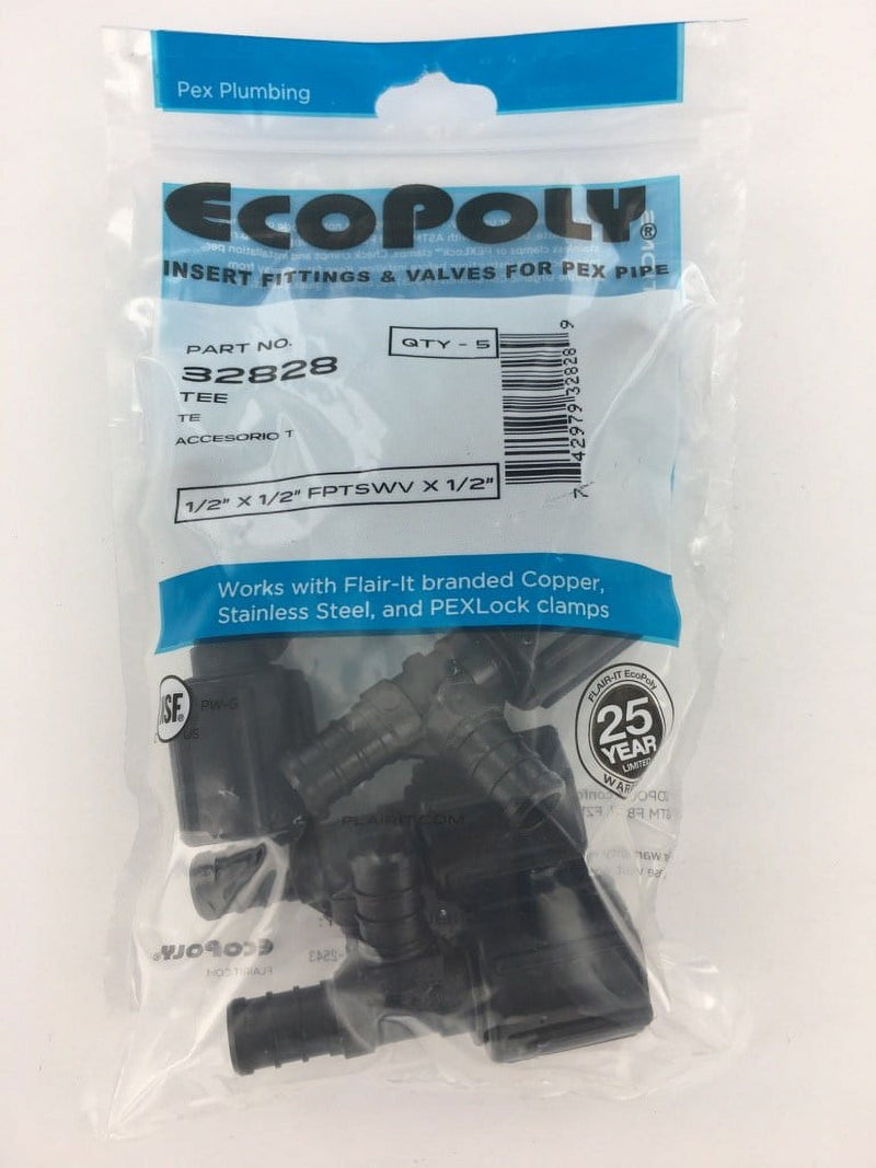 Flair-It Ecopoly 1/2 in. PEX Barb X 1/2 in. D FPT Tee