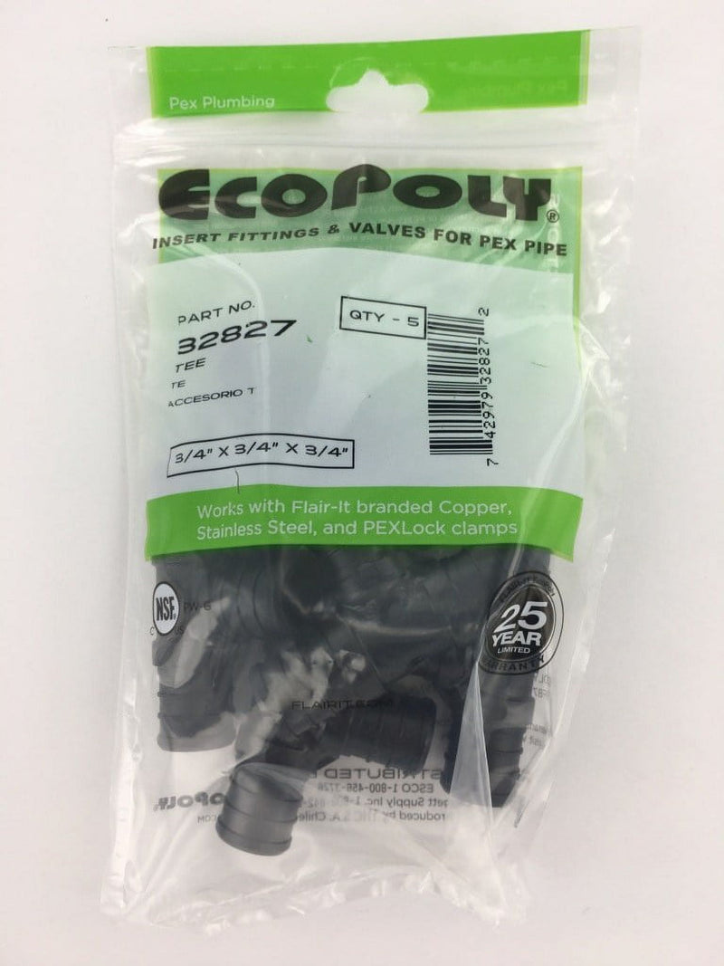 Flair-It Ecopoly 3/4 in. PEX Barb X 3/4 in. D PEX Barb Tee