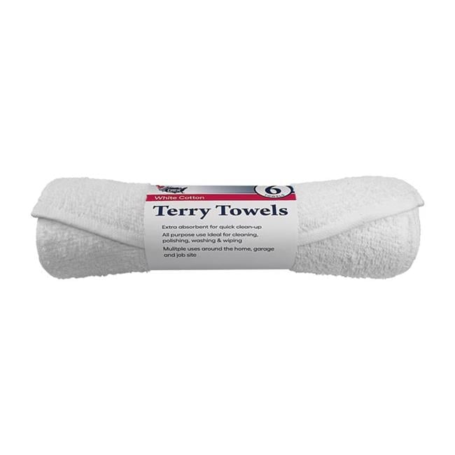 Paint USA Cotton Terry Terry Towels 14 in. W X 17 in. L 6 pk