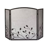 Panacea Colonial Brown/Gray Brushed Steel Fireplace Screen