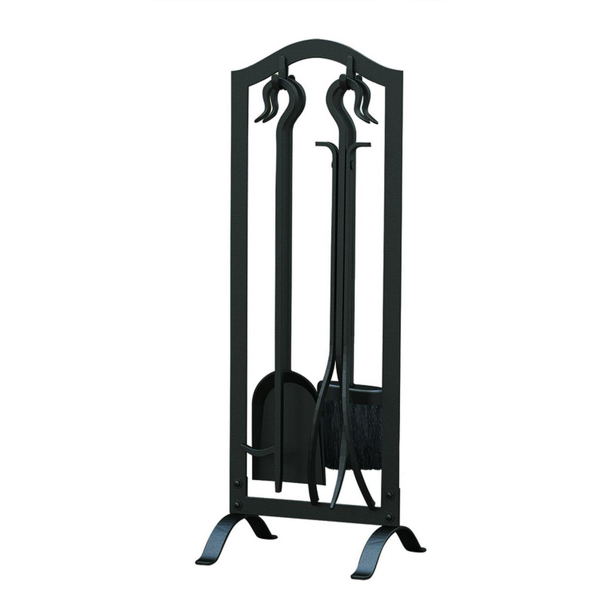Panacea Black Antique Steel Fireplace Tool Set