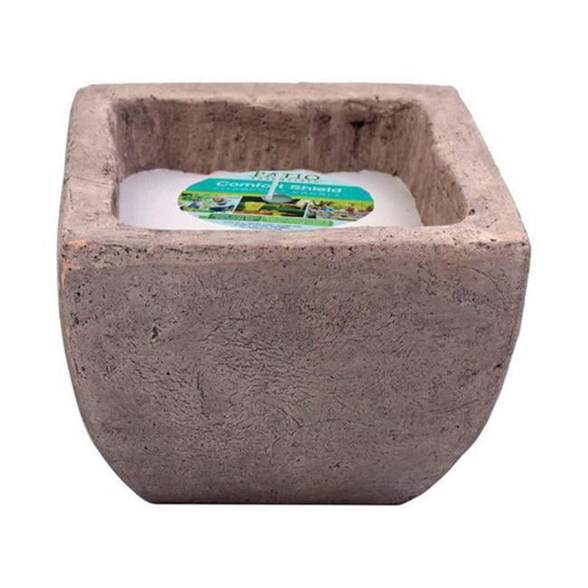 Patio Essentials Stone Citronella Candle with Holder For Mosquitoes/Other Flying Insects 6 oz