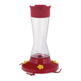 Perky-Pet Hummingbird 16 oz Glass/Plastic Pinch Waist Nectar Feeder 4 ports