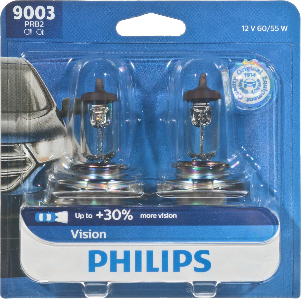 Philips Vision Halogen High/Low Beam Automotive Bulb 9003PRB2